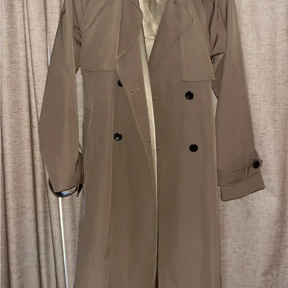 NWOT Abercrombie & Fitch Classic Tan Trench Coat - Picture 5 of 7
